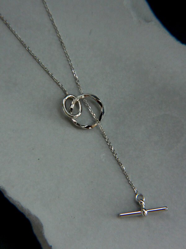 Double ring necklace 18"